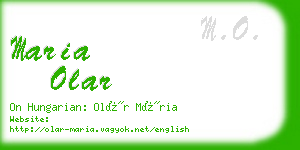 maria olar business card